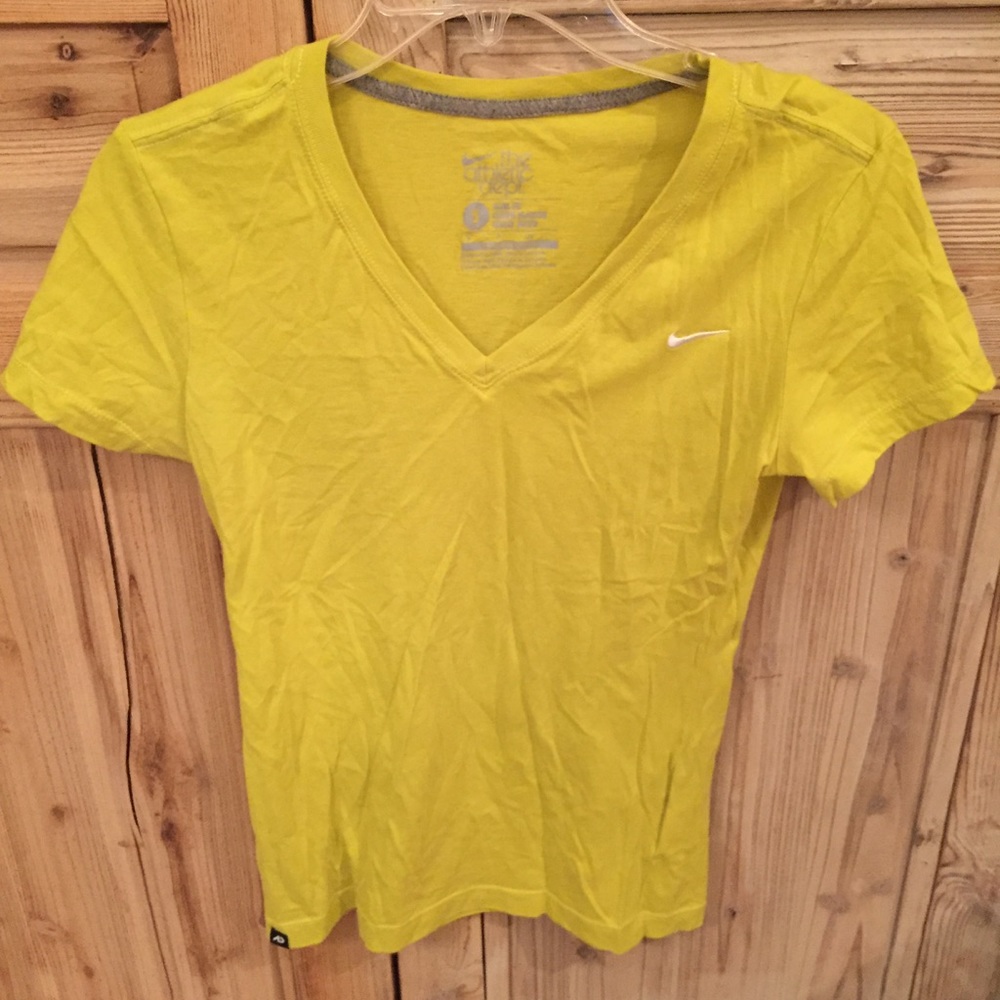 Yellow Nike VNeck tee